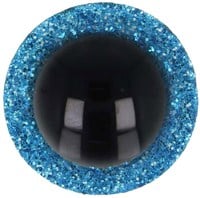 Opry Glitter Animal Eyes Two Tone 8mm Blue per 10 pieces