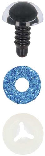 Opry Glitter Animal Eyes Two Tone 8mm Blue per 10 pieces-2
