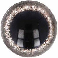 Opry Glitter Animal Eyes Two Tone 8mm Silver per 10 pieces