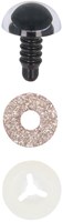 Opry Glitter Animal Eyes Two Tone 8mm Silver per 10 pieces-2