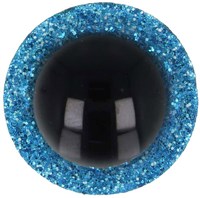 Opry Glitter Animal Eyes Two Tone 12mm Blue per 10 pieces
