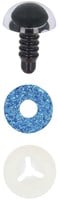 Opry Glitter Animal Eyes Two Tone 12mm Blue per 10 pieces-2