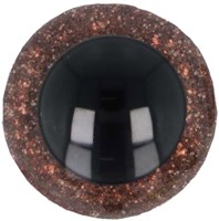 Opry Glitter Animal Eyes Two-tone 12mm Brown per 10 pieces