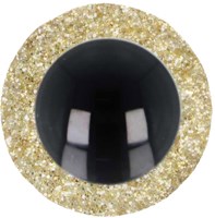 Opry Glitter Animal Eyes Two-tone 12mm Gold per 10 pieces