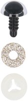 Opry Glitter Animal Eyes Two-tone 12mm Silver per 10 pieces-2