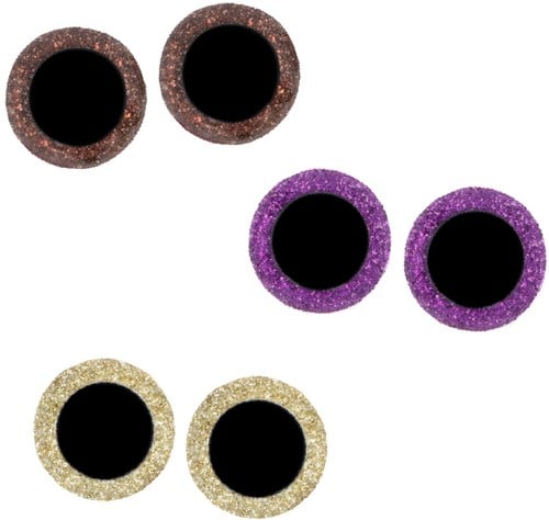 Opry Glitter Animal Eyes Two-tone 8-18mm Brown / Purple / Gold. 60pcs