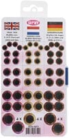 Opry Glitter Animal Eyes Two-tone 8-18mm Brown / Purple / Gold. 60pcs-2