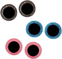 Opry Glitter Animal Eyes Two-tone 8-18mm Gold / Blue / Pink. 60pcs