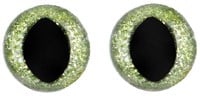 Opry Glitter Cat Eyes Two-tone 12mm Green per 10 pieces