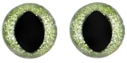 Opry Glitter Cat Eyes Two-tone 12mm per 10 pieces