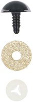 Opry Glitter Cat Eyes Two-tone 12mm Gold per 10 pieces-2