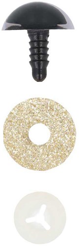 Opry Glitter Cat Eyes Two-tone 12mm Gold per 10 pieces-2