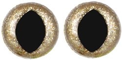 Opry Glitter Cat Eyes Two-tone 15mm per 10 pieces
