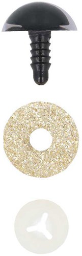 Opry Glitter Cat Eyes Two-tone 15mm Gold per 10 pieces-2