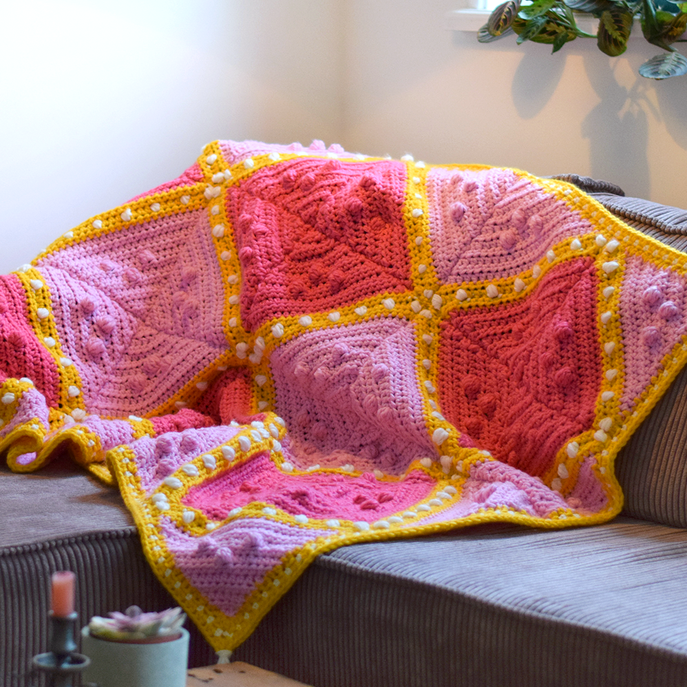 Granny square Blanket Crochet Kit Yarnplaza
