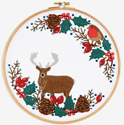 Embroidery Pattern Christmas Nature Walk
