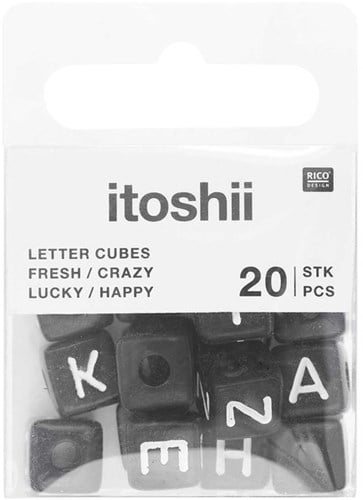 Rico Cube Bed Bracelet Set fresh/crazy/lucky/happy - Black-2