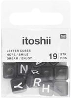 Rico Cube Bead Bracelet Set hope/smile/dream/enjoy - Black-2
