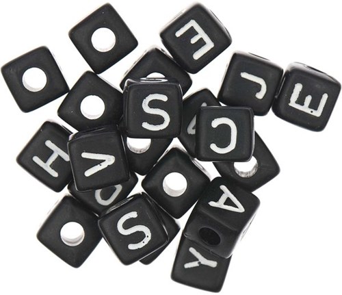 Rico Cube Bead Bracelet Set hope/smile/dream/enjoy - Black-3