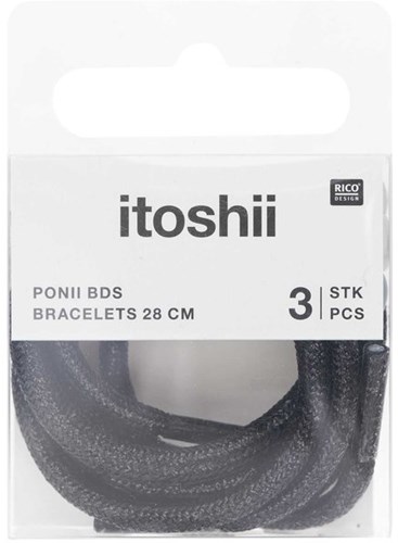 Rico Bracelet cord Set - Glittering Black