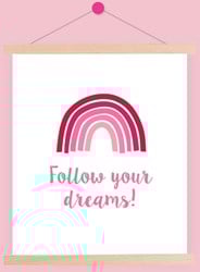 Yarnplaza Rainbow Poster 4 Girly