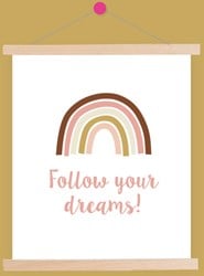 Yarnplaza Rainbow Poster 3 Vintage pink