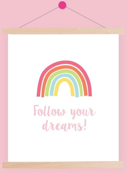 Pastel Rainbow Poster