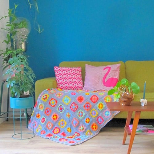 Crochet Pattern Acrylic Power Flower Blanket-3