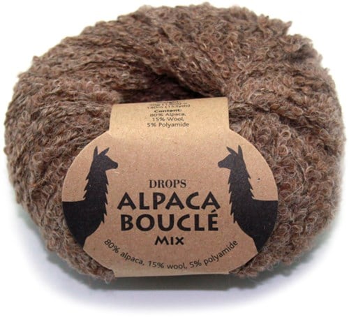 Drops Alpaca Bouclé Mix 602 Brown