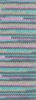 Lana Grossa Meilenweit 100 Merino Extrafine Cosy 6161 Pink/turquoise/dark/stone grey striped-2