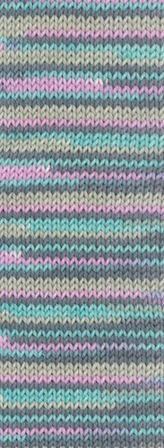 Lana Grossa Meilenweit 100 Merino Extrafine Cosy 6161 Pink/turquoise/dark/stone grey striped-2