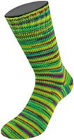 Lana Grossa Meilenweit 100 Merino Extrafine Cosy 6162 Wine red/May/yellow green/petrol blue striped-3
