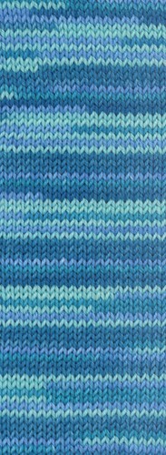 Lana Grossa Meilenweit 100 Merino Extrafine Cosy 6163 Mint turquoise/light/dark petrol/blue striped-2