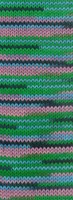 Lana Grossa Meilenweit 100 Merino Extrafine Cosy 6165 Old pink/purple/turquoise/May/black green striped-2
