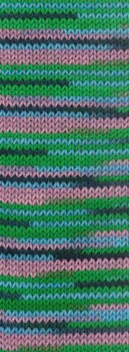 Lana Grossa Meilenweit 100 Merino Extrafine Cosy 6165 Old pink/purple/turquoise/May/black green striped-2