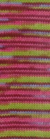 Lana Grossa Meilenweit 100 Merino Extrafine Cosy 6166 Pink/burgundy/spring green/violet blue striped-2