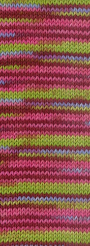 Lana Grossa Meilenweit 100 Merino Extrafine Cosy 6166 Pink/burgundy/spring green/violet blue striped-2