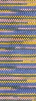 Lana Grossa Meilenweit 100 Merino Extrafine Cosy 6167 Yellow/peach/graphite grey/violet blue striped-2