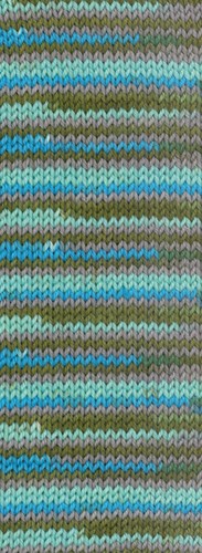 Lana Grossa Meilenweit 100 Merino Extrafine Cosy 6168 Mint turquoise/turquoise blue/grey brown/moss green striped-2