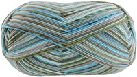 Lana Grossa Meilenweit 100 Merino Extrafine Cosy 6168 Mint turquoise/turquoise blue/grey brown/moss green striped