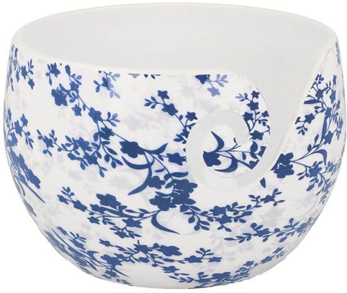 Scheepjes Yarn Bowl blue leaf unbreakable 15x10cm
