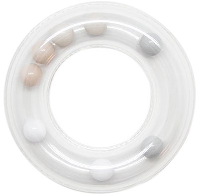 Go Handmade Rattle Ring Gray 63mm