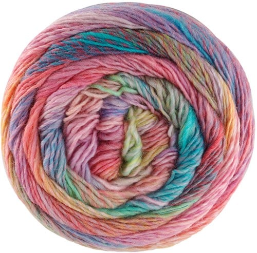 Lana Grossa Meilenweit 100 Rainbow 6401 Turquoise/jade/yellow/lilac/orange/red/pink/purple/pink/petrol/kiwi