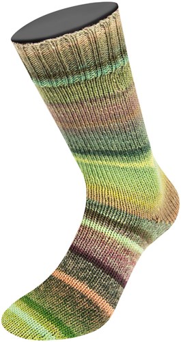 Lana Grossa Meilenweit 100 Rainbow 6402 Grey-green/taupe/antique purple/khaki/camel/forest/pale/apple green/kiwi/light olive/mint turquoise-3
