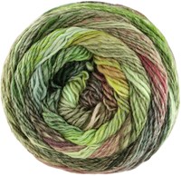 Lana Grossa Meilenweit 100 Rainbow 6402 Grey-green/taupe/antique purple/khaki/camel/forest/pale/apple green/kiwi/light olive/mint turquoise