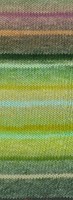 Lana Grossa Meilenweit 100 Rainbow 6402 Grey-green/taupe/antique purple/khaki/camel/forest/pale/apple green/kiwi/light olive/mint turquoise-2
