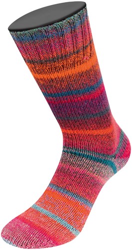 Lana Grossa Meilenweit 100 Rainbow 6403 Graphite grey/coral/red/fuchsia/turquoise/dark red/dark grey/pink/bottle green/raspberry-3