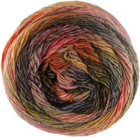 Lana Grossa Meilenweit 100 Rainbow 6404 Rust/nougat/grey/forest green/olive/orange/grey/black-green/grey-violet/raspberry