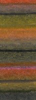 Lana Grossa Meilenweit 100 Rainbow 6404 Rust/nougat/grey/forest green/olive/orange/grey/black-green/grey-violet/raspberry-2