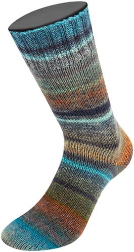 Lana Grossa Meilenweit 100 Rainbow 6405 Grey/black-petrol/brown/petrol/grey/door-pink/green-grey/anthracite/mai green-3